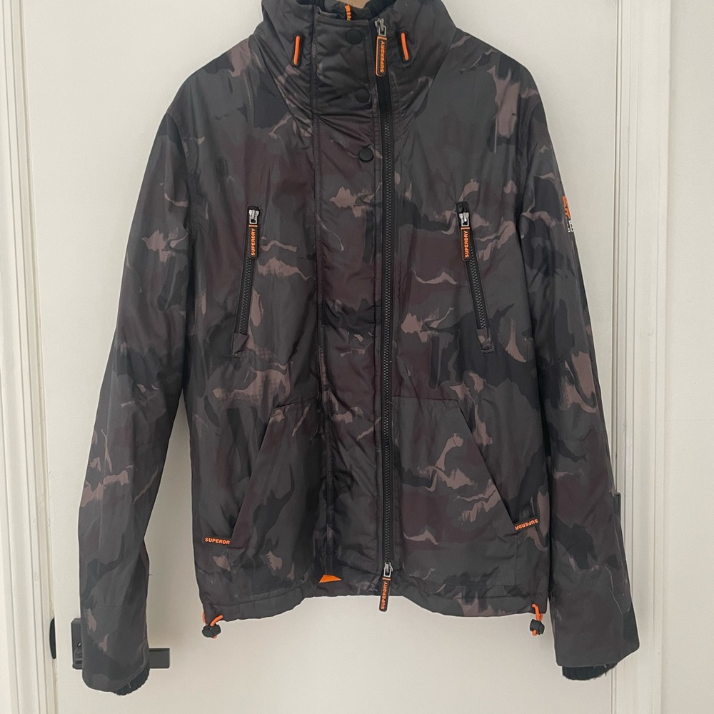Superdry Camouflage Jacket with Orange Details